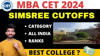 Sydenham Institute of Management Studies Cutoffs 2024  MBA CET Simsree Cutoffs 2024 [upl. by Norrabal865]