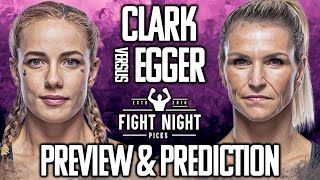 UFC Fight Night JessicaRose Clark vs Stephanie Egger Preview amp Prediction [upl. by Plossl]