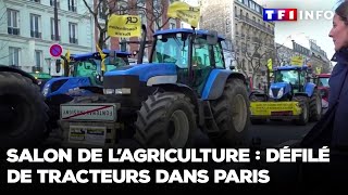 Salon de lagriculture  défilé de tracteurs dans Paris [upl. by Klepac]