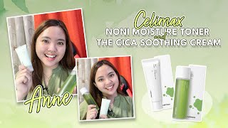 Celimax Noni Moisture Toner and The Cica Soothing Cream by Anne [upl. by Gudrin168]