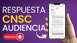 Respuesta de la CNSC con respecto a los tiempos de la Audicencia Publica de Empleo [upl. by Japheth]