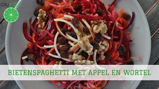 Rode bietenspaghetti met appel amp wortel  Nicole [upl. by Berkie929]