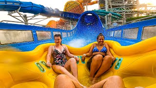 450m LONG Shockwave WaterSlide at Aquaventure Waterpark Dubai [upl. by Downing]