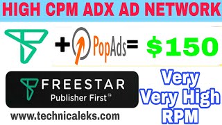 Freestar Adx Ad Network High Cpm Adsense Alternative ad network blogger ads network instant approved [upl. by Morrison]