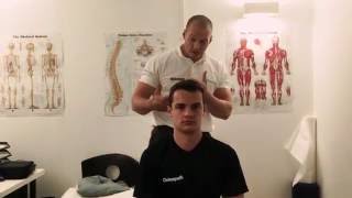 Posterior osteopathic cervical manipulation [upl. by Furey433]