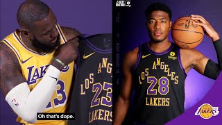 Lakers React to New Nike City Edition Jerseys [upl. by Animlehliw]