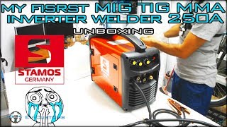 Unboxing My New STAMOS 250A MIG MAG MMA Inverter Welder From GERMANY [upl. by Garfinkel]