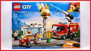 LEGO 60214 City Fire Burger Bar Rescue Speed Build [upl. by Rekcut]