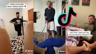 Open your leg nakd prank TikTok compilations [upl. by Little]