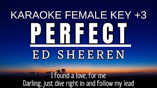 Ed Sheeran  Perfect Karaoke Female Key  Nada Wanita 3 [upl. by Jana]