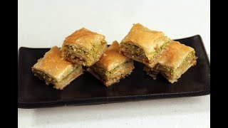 Baklava  Middle Eastern Dessert  Sanjeev Kapoor Khazana [upl. by Abas]