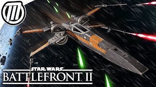 Star Wars Battlefront 2 Poe Damerons Black XWing Gameplay [upl. by Lebazi]