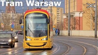 Tram Warsaw  Tramwaje w Warszawie  Warszawa  Tramwaje Warszawskie  ZTM  Poland 2023 [upl. by Aleakam787]