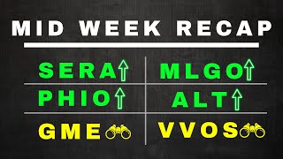 Are Stocks Hot Again MLGO PHIO SERA GME  More  Mid Week Recap [upl. by Woodhead]