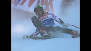 Wengen 2006 Super Combined Downhill Pellinen AI Upscaled [upl. by Eidnew942]