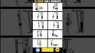 Top 10 Tricep Cable Workout 💪 workout tricepsworkout [upl. by Zola640]