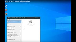 Configure RAID in Windows 10 Storage Spaces [upl. by Greenleaf]