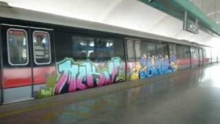 EXCLUSIVE VANDALIZED SMRT C151 047048 Graffiti Drawing  Departing Kembangan Westbound [upl. by Aeneus610]