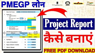 PMEGP Loan Project Report PDF Download 2024  PMEGP Project Report Kaise Banaye [upl. by Akirehc]