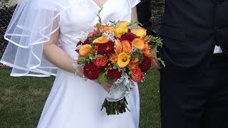 Roses and calla lilies hand tied bridal bouquet DIY tutorial [upl. by Dalt]