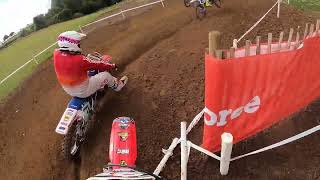 Farleigh Castle Race 2 VMXDN 2022 Bar Banging in the Super Evo Class [upl. by Analrahc684]