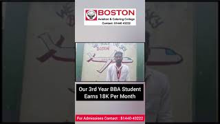 Our 3rd Year BBA Student Earns 18K Per Month  Boston College  100 Job Placement Guarantee [upl. by Walli5]