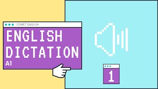 English Dictation A1 ✦ Dictation 1 ✦ Dictado en inglés [upl. by Cardwell]