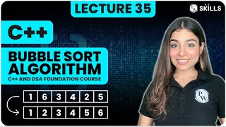 Bubble Sort Algorithm  Optimized Bubble Sort  Lecture35  C and DSA Foundation course [upl. by Malorie]