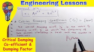 Critical Damping coefficient and Damping Factor explained [upl. by Tiga]