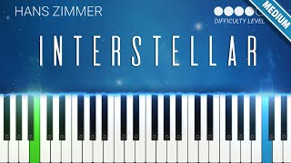 Interstellar Main Theme  Hans Zimmer  INTERMEDIATE Piano Tutorial [upl. by Joy]