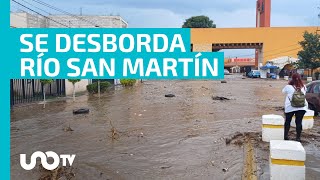 Se desborda río San Martín e inunda colonias de Chalco e Ixtapaluca imágenes [upl. by Airottiv]