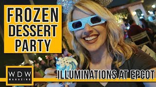 Epcots Frozen Fireworks Dessert Party [upl. by Klinges]