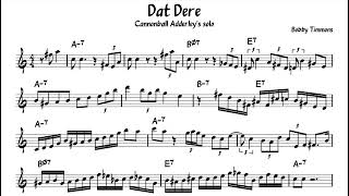 Dat Dere Cannonball Adderley transcription [upl. by Santa]