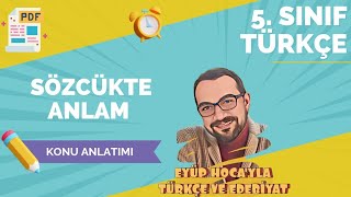 5 SINIF SÖZCÜKTE ANLAM KONU ANLATIMI [upl. by Nichani530]