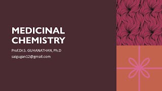 Medicinal Chemistry [upl. by Adias]