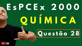 EsPCEx 2000  Tema REAÇÕES QUÍMICAS  Questão 28 Química [upl. by Kliment]