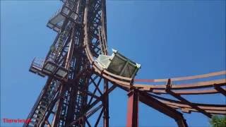 Hollywood Tower OnRide amp OffRide 2016  Movieland Park [upl. by Arutak]