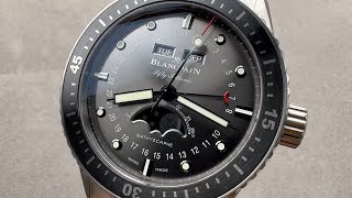 Blancpain Fifty Fathoms Bathyscaphe Quantième Complet Phases De Lune 5054121098S Watch Review [upl. by Loutitia]