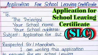 Application for school leaving certificate in english l Application for slc in english l slc latter [upl. by Derfla]