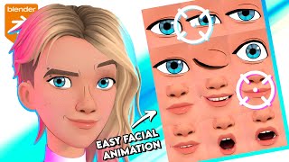 Blender 40 Facial Animation with NO RIGGING [upl. by Euphemiah]