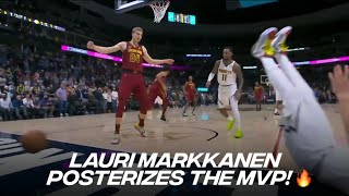 Lauri Markkanen POSTERIZED AND STAREDOWNS at the MVP Nikola Jokic [upl. by Alioz]