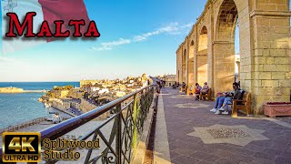 Valletta Vibes Captivating 4K Journey Through Maltas Charming Capital [upl. by Ylrebma]