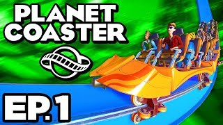 Planet Coaster Ep1  🎢 BUILDING MY FIRST ROLLERCOASTER 🎢 Gameplay  Let’s Play [upl. by Retsim202]