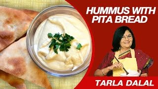 Lebanese Hummus with Pita Bread Recipe by Masterchef Tarla Dalal  Quick amp Easy Recipes [upl. by Ahsaei]