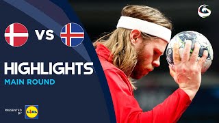 Denmark vs Iceland  Highlights  Main Round  Mens EHF EURO 2022 [upl. by Enwad]