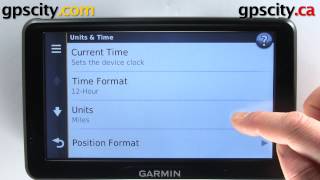 Garmin nuvi 2797LMT Unit and Time Settings [upl. by Hnim]