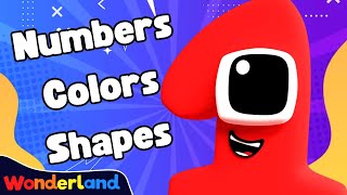 Wonderland Learn Numbers Colors Counting and Shapes  Learning Videos for kids [upl. by Mariam]