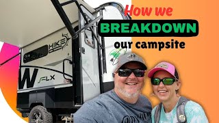 Campsite breakdown tipstricks and ideas with the Winnebago Hike 100 [upl. by Amando686]