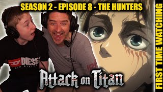 ATTACK ON TITAN S2  EP 8  The Hunters FIRST TIME WATCHING REACTION [upl. by Myers338]