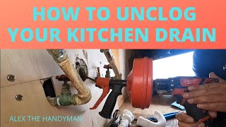 HOW TO UNCLOG YOUR KITCHEN DRAIN [upl. by Helsa]